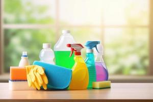 House cleaning product. Generate Ai photo