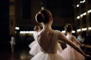 Ballerinas theater dance. Generate Ai photo