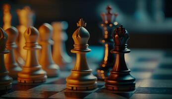 chess set on chess board,luxury chess game photo ,