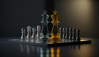 chess set on chess board,luxury chess game photo ,