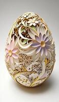 Decorative Easter egg paper quilling filigree design. photo