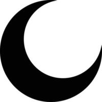 Crescent moon icon . Islamic symbol can be used for the month of Ramadan, Eid and Eid Al-Adha . Vector illustration