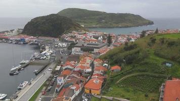 Drone view of Horta in Faial, the Azores 2 video