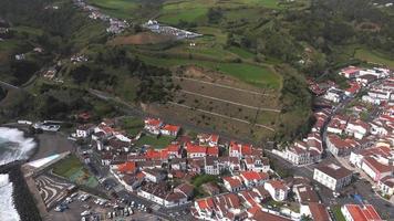 Drone view of Povoacao in Sao Miguel, the Azores video