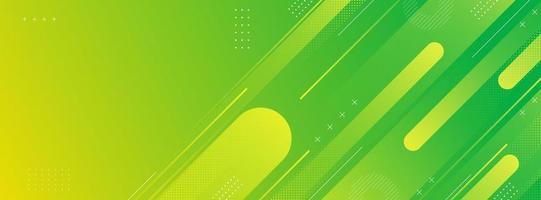 Modern banner background. colorful, green and yellow gradation, slash, memphis style eps 10 vector