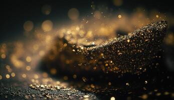 Sparkling Luxury. Glitter, Bokeh Sparkles, and Particles. photo