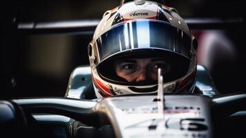 un f1 conductor espera el carrera. generativo ai foto