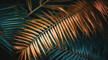 Palms in Detail, A Close-up of Lush Green Foliage. photo