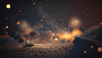 Sparkling Luxury, Glitter, Bokeh Sparkles, and Particles. photo