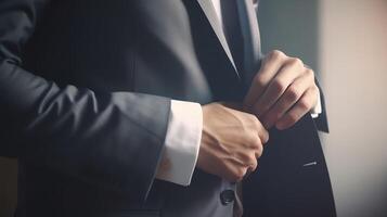 A Close-Up of a Rich Businessman in Suit. photo