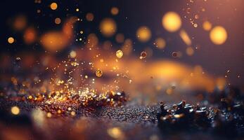 Sparkling Luxury, Glitter, Bokeh Sparkles, and Particles. photo