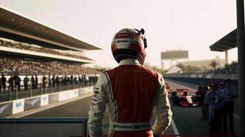 An F1 Driver Awaits the Race. photo