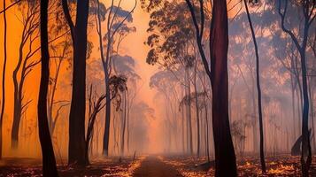 el devastador impacto de bosque incendios generativo ai foto