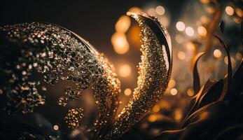 Sparkling Luxury. Glitter, Bokeh Sparkles, and Particles. photo