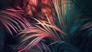 Palms in Detail, A Close-up of Lush Green Foliage. photo