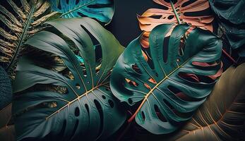 Palms in Detail, A Close-up of Lush Green Foliage. photo