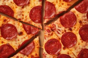 Fresh pizza slices. Generate Ai photo