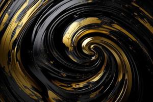 Gold and black swirl. Generate Ai photo