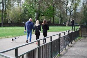 Beautiful Low Angle View of Wardown Public Park of Luton England Great Britain. Image was Captured on 07-April-2023 photo