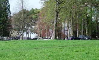 Beautiful Low Angle View of Wardown Public Park of Luton England Great Britain. Image was Captured on 07-April-2023 photo