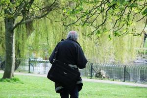 Beautiful Low Angle View of Wardown Public Park of Luton England Great Britain. Image was Captured on 07-April-2023 photo