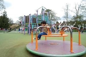 Beautiful Low Angle View of Wardown Public Park of Luton England Great Britain. Image was Captured on 07-April-2023 photo