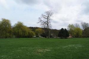 Beautiful Low Angle View of Wardown Public Park of Luton England Great Britain. Image was Captured on 07-April-2023 photo