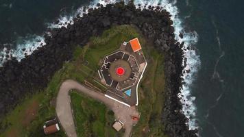 Farol do Arnel in Sao Miguel, the Azores by Drone 4 video