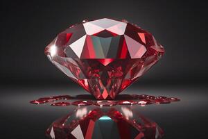 Ruby red on a dark background. Neural network photo