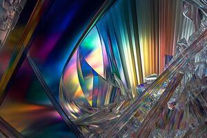 Beautiful abstract background of colored crystals. Neural network photo