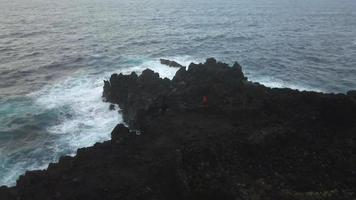 Old Vineyard Landscape on Pico Islands in the Azores by Drone 5 video