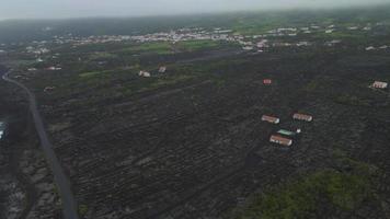 vieux vignoble paysage sur pico îles dans le Açores par drone 6 video