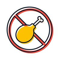 no eat and foods sign icon button vector illustration