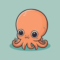 Vector cute octopus  cartoon mascot