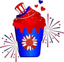 Fourth of July Coffee Cups vector