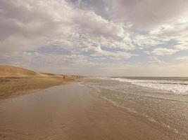 picturesque sunny landscape from Maspalomas beach on the Spanish Canary island of Gran Canaria photo