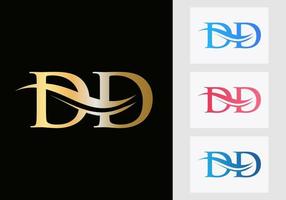 Letter DD Logo Design. DD Logotype Template vector