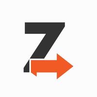 Letter Z With Arrow Icon, Financial Growth Logo Design vector