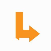 Letter L With Arrow Icon, Financial Growth Logo Design vector