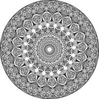 Circular pattern in form of mandala for Henna, Mehndi, tattoo, Decoration. Decorative ornament in ethnic oriental style. Coloring book page. Vintage decorative elements. vector