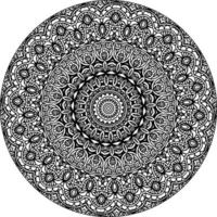 decorativo mandala con marina elementos y olas en blanco aislado antecedentes. para colorante libro paginas vector