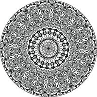 Ethnic Bright Mandala Style Flowers Pattern. Anti-Stress Therapy Patterns vector