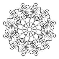 diseño de arte mandala en círculo. vector