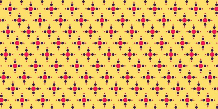 Floral pattern background template copy space. Circle shape motive backdrop flat vector. vector