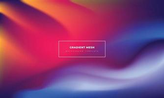 Colorful abstract gradient mesh background template copy space for banner, poster, landing page, leaflet, or pamphlet vector