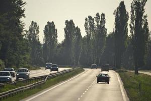 Driving on a Highway - Perspective photo