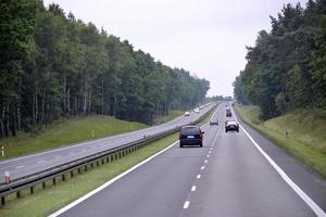 Driving on Highway - Perspective photo