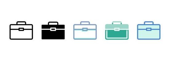 Simple vector icon on a theme portfolio, briefcase