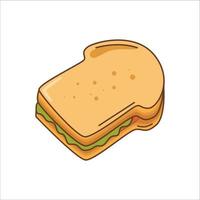 sandwich isolated white background vector