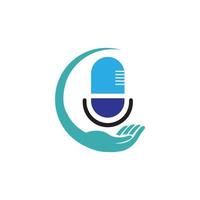 Podcast logo images illustration design vector